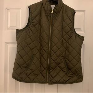 Olive Old Navy Zip Vest